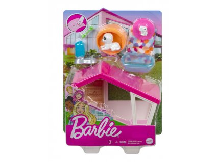 Toys Barbie Mini Playset With 2 Pet Puppies, Doghouse And Pet Accessories