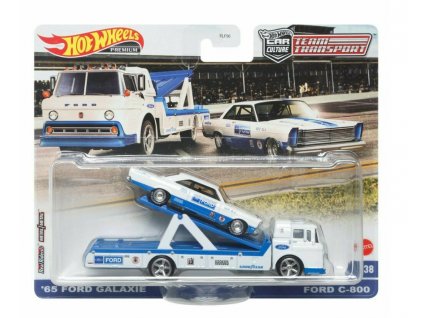 Toys Hot Wheels Premium Car Culture Team Transport 65 Ford Galaxie and Ford C800