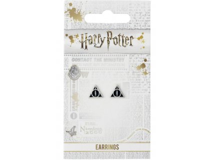 Merch Náušnice Harry Potter Earrings Deathly Hallows Black