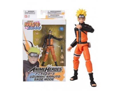 Toys Figurka Naruto Shippuden Uzumaki Naruto Sage Mode Anime Heroes 17cm Nové