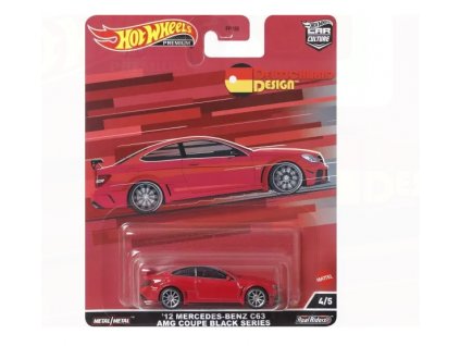 Toys Hot Wheels Premium Car Culture 12 Mercedes Benz C63 AMG Coupe Black Series Red