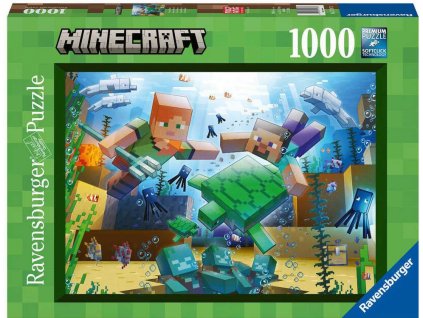 Merch Puzzle Minecraft Mosaic 1000 dílků1