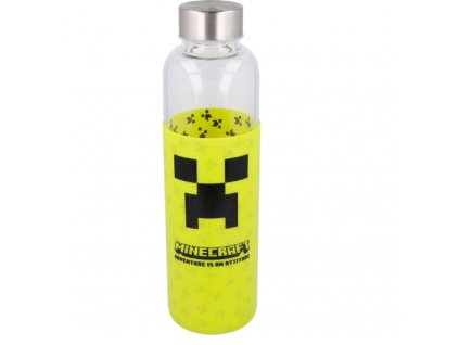 Merch Láhev Minecraft silicone cover glass bottle 585ml