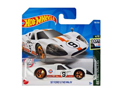 Toys Hot Wheels 67 Ford GT40 Mk.IV White