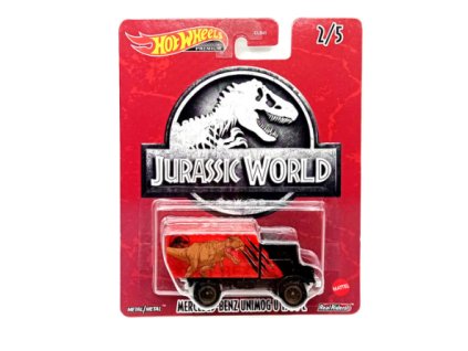 Hot Wheels Premium Jurassic World Mercedes-Benz Unimog U 1300 L Red Nové