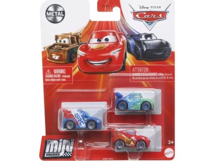 Toys Disney Pixar Cars Raoul Çaroule, Lightning Mcqueen and Carla Veloso Mini Racers