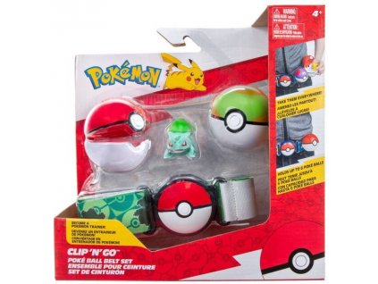 Toys Pokemon Clip N Go Poke Ball belt set Bulbasaur