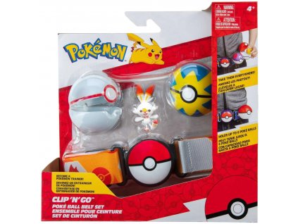 Toys Pokemon Clip N Go Poke Ball belt set Scorbunny