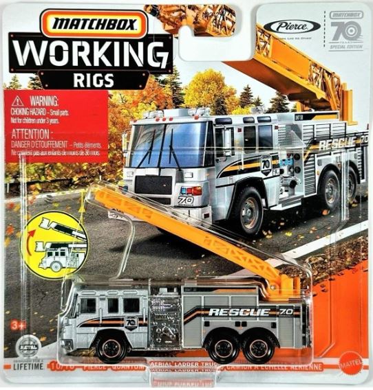 Matchbox Real Working Rigs Pierce Quantum Aerial Ladder Truck Nové