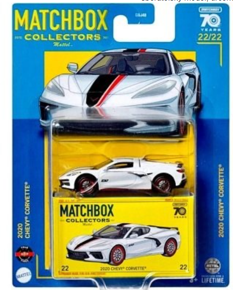 Voiture Miniature Matchbox Collector - Corvette Chevy 2020 - échelle 1:64 Rouge - édition Collector 2025