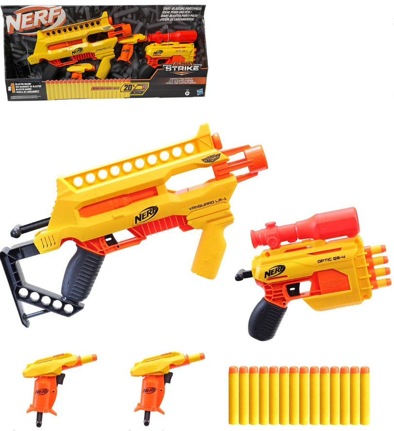 Pistole Nerf Alpha Strike 4 blastry a šipky