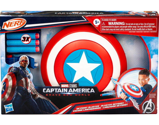 NERF - Marvel Captain America Brave New World - Skyshot Blaster, G0155
