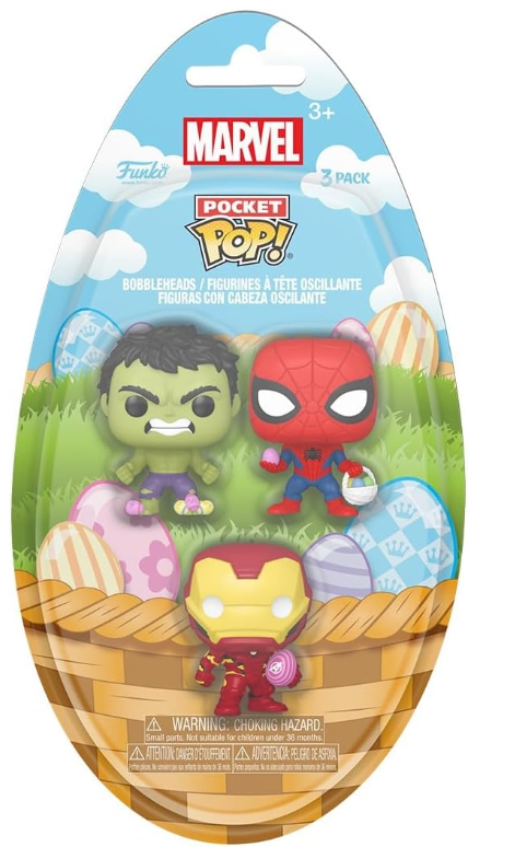Funko Pocket Pop! Easter 2025 Marvel SpiderMan, Iron Man, Hulk
