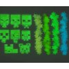 Samolepky na zeď Minecraft svítící 208ks1