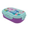 Svačinový box Disney Stitch s vidličkou fialový