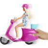 Panenka Barbie a růžový skútr1