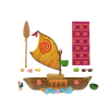 Figurka Disney Vaiana s lodí