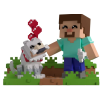 Figurka Minecraft Taming a Wolf 10cm1