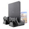 PS4 Multifunkční chladicí stojan se slotem pro hry a dokovací stanicí pro ovladač pro PS4