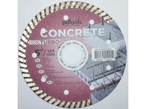 DIAMANTOVÝ ŘEZNÝ KOTOUČ   125 x2,2x 8x22,2 Turbo  CONCRETE PDTOOLS SUPERABRASIVES