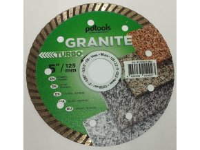 DIAMANTOVÝ ŘEZNÝ KOTOUČ  125x 2,2 x8 x22,2 GRANIT TURBO  PDTOOLS SUPERABRASIVES