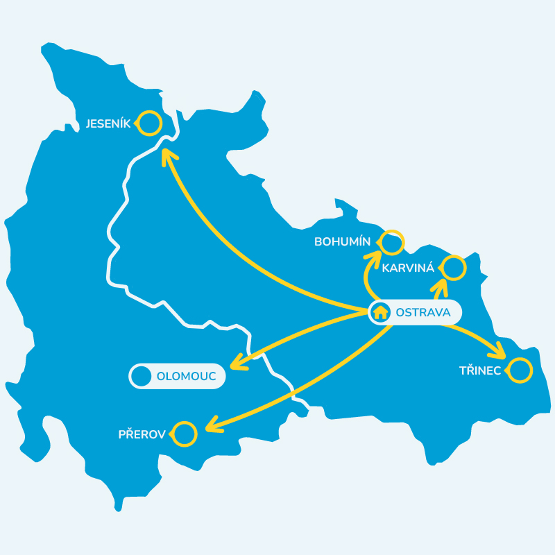Mapa rozvozu