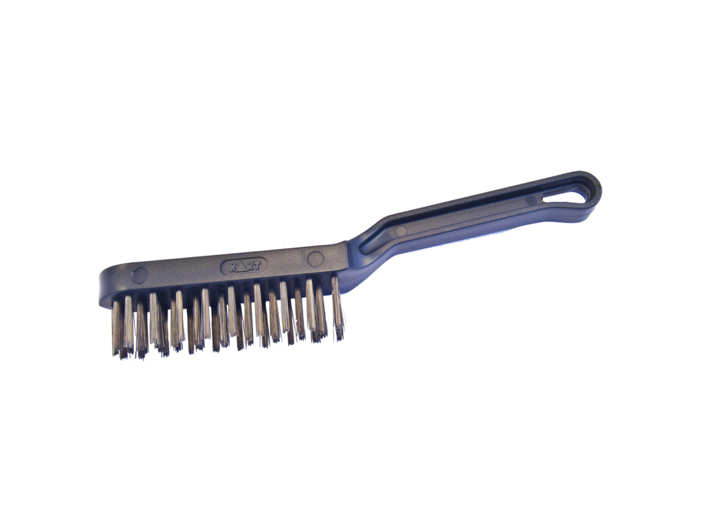 KART Kartáč ocelový čtyřřadý | 270 mm, plastová rukojeť