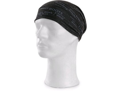 Šátek multifunkční CXS DARREN, potisk CXS logo, černý (Velikost UNI)