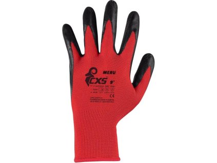 Rukavice CXS MERU, polomáčené v latexu (Velikost 07)