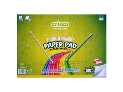 Kreslicí karton Cricco A3 - 170 g/m2, 10 ks, bílý