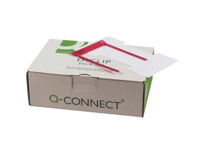 Archivační spony Q-Connect, 100 ks, červené