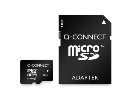 Paměťová karta Q-C - Micro SDHC, SD adaptér, 16 GB