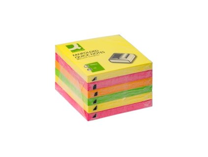 Z-Bloček Q-Connect, 76 x 76 mm, neonový, 6 ks