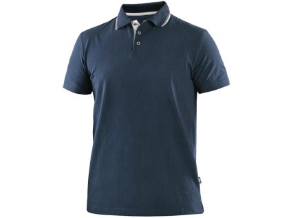 Polokošile CXS HENRY, pánské, krátký rukáv, modro-bílá (Velikost S)