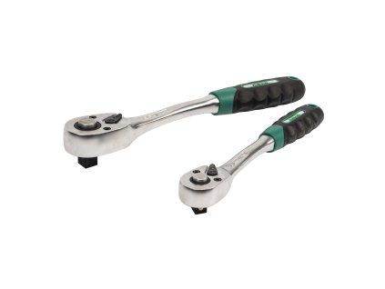 HONITON Ráčna oválná s gumovou rukojetí 36 zubů | 1/4" / 148 mm