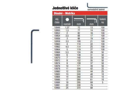 L.-klíč 6.0mm