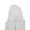 Bílý polypropyl.overal XL s kapucí