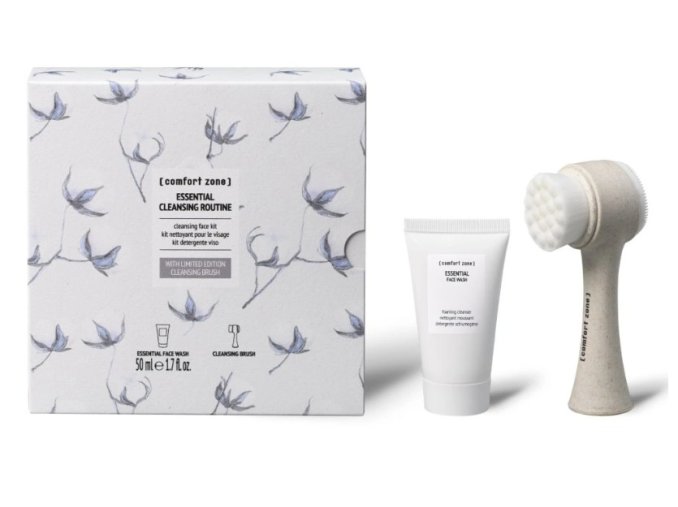 12684 ESSENTIAL CLEANSING ROUTINE Facial cleansing brush + Face wash 50ml 2