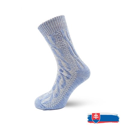 Retro merino termoponožky Karpathia® svetlomodré