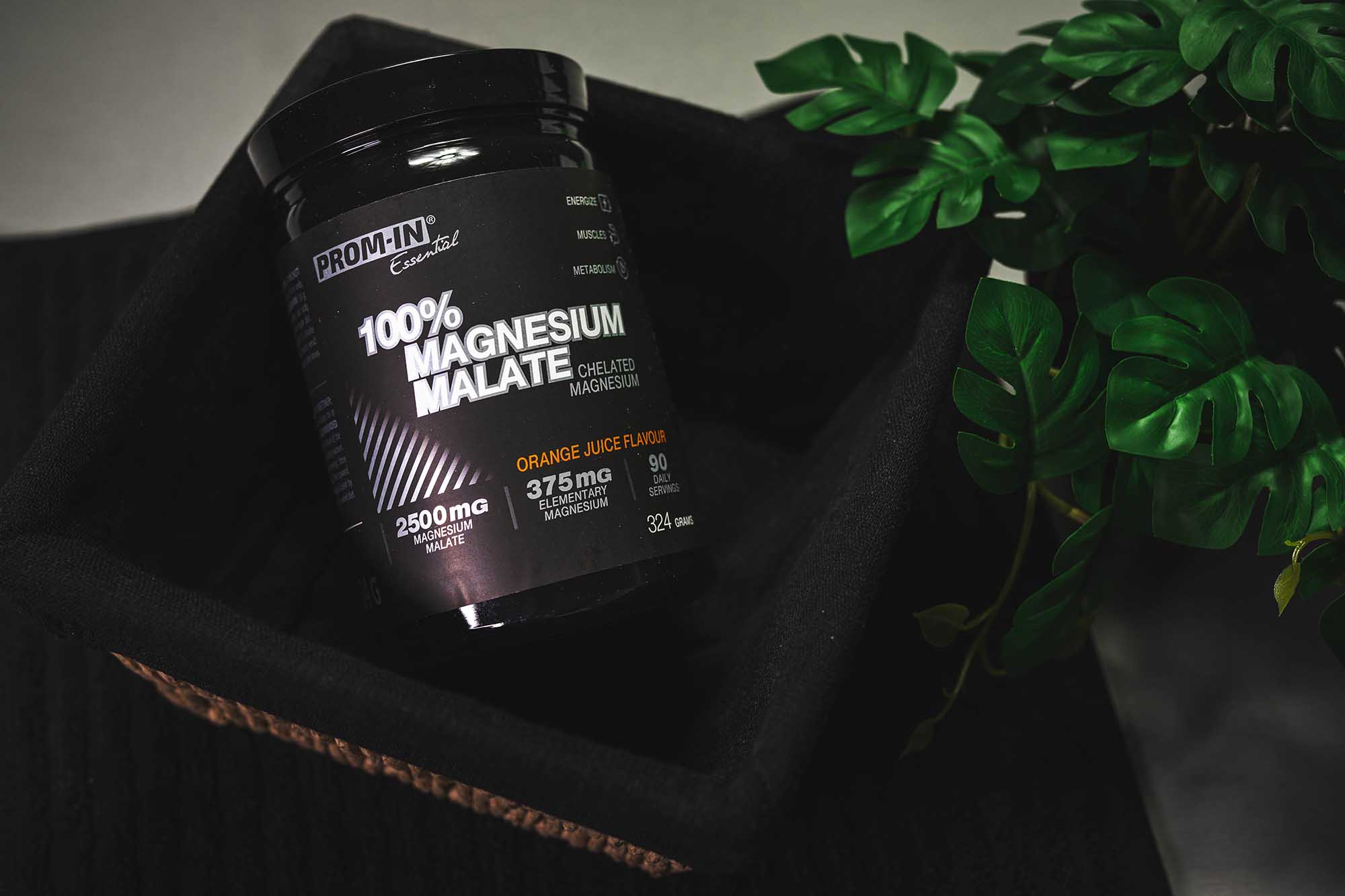 100% Magnesium Malate PROM-IN vysoce vstřebatelný malát hořečnatý pro energii a výkon