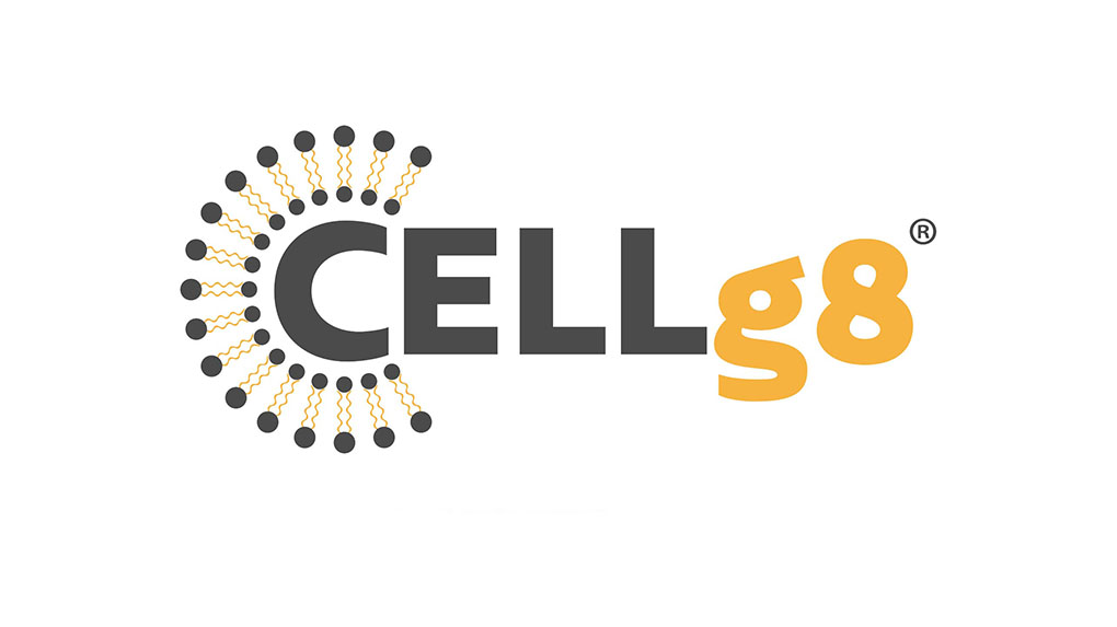 Logo patentované lipozomální technologie CELLg8 využívané v doplňku PROM-IN Liposomal Vitamin C