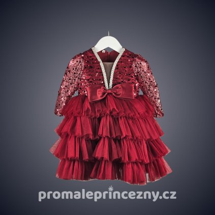 Ruby šaty vínové s korály