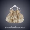Ruby šaty zlaté s mašlí