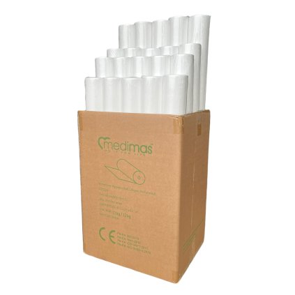 Jednorázové prostěradlo z netkané textilie v roli s perforací 70cm x 50m - bílé - 20roli - 1