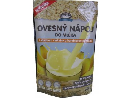 871 ovesny napoj do mleka s bananovou prichuti 2000g 10 x 200g