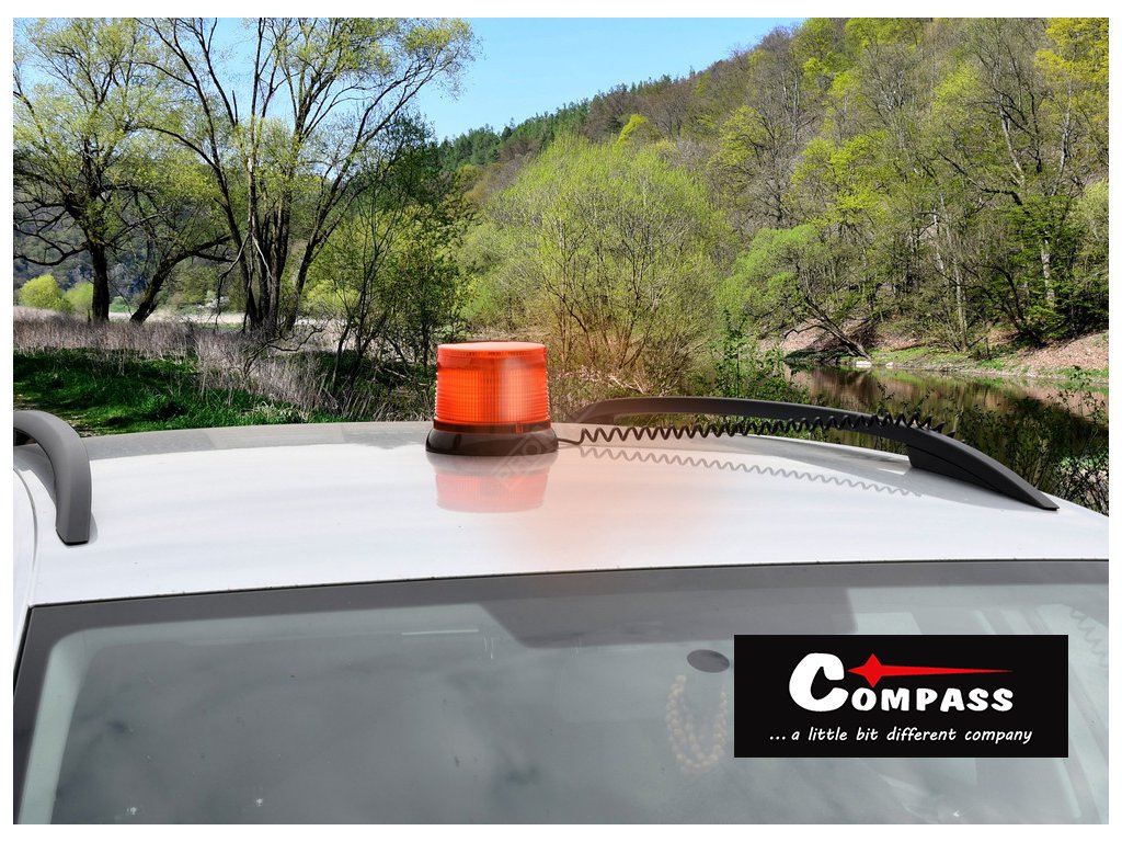 Maják 40LED 12V oranžový Compass 08908