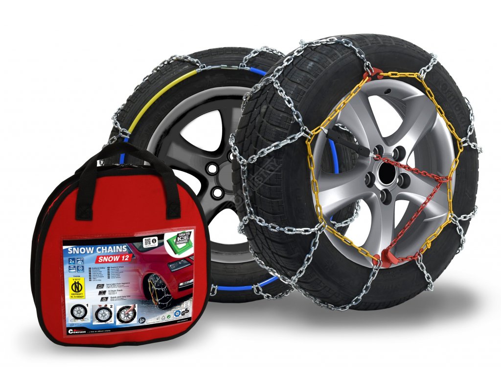 Sněhové řetězy SNOW12 ÖNORM X80 nylon bag Compass 01403 + Dárek, servis bez starostí v hodnotě 300Kč