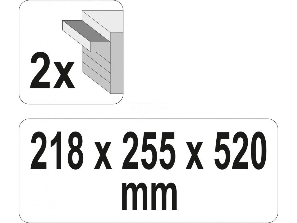 Skříňka na nářadí, 2x zásuvka Yato YT-08872 + Dárek, servis bez starostí v hodnotě 300Kč