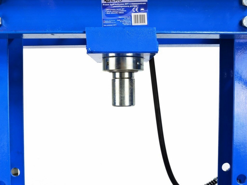 Hydraulický lis s manometrem 20t, dvoustupňové čerpadlo GEKO nářadí G02082 + Dárek, servis bez starostí v hodnotě 300Kč
