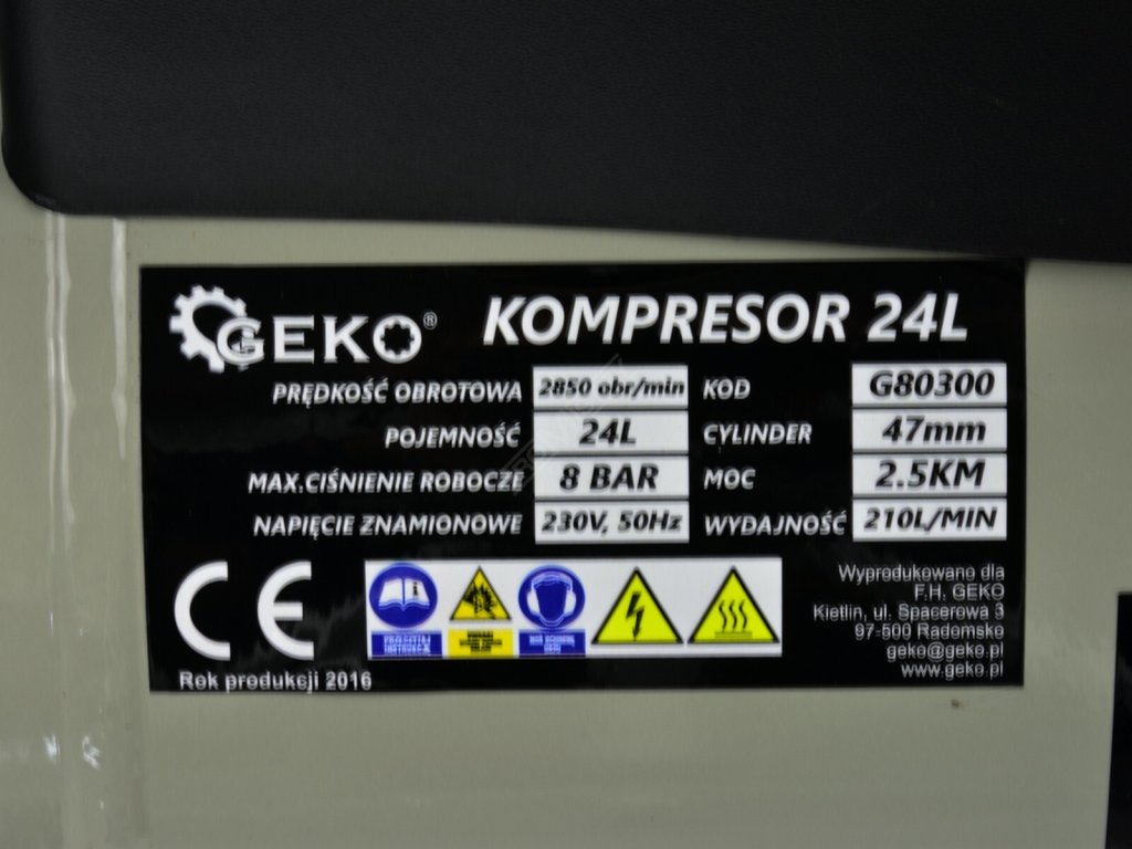 Kompresor olejový, 24l GEKO nářadí G80300 + Dárek, servis bez starostí v hodnotě 300Kč